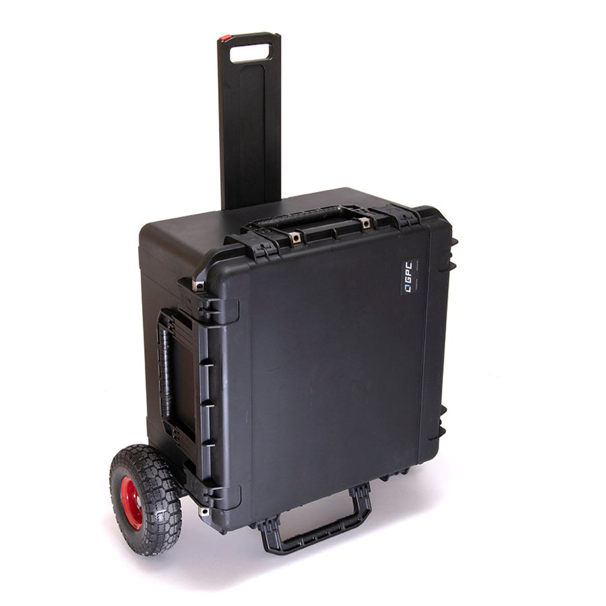 Go Professional Cases all terrain wheel kit on a hard case