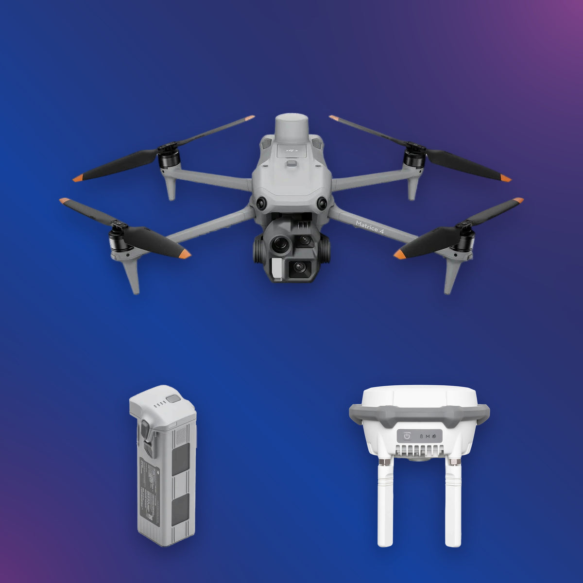 Mapping drone kit — DJI Matrice 4E with batteries and D-RTK 3 station
