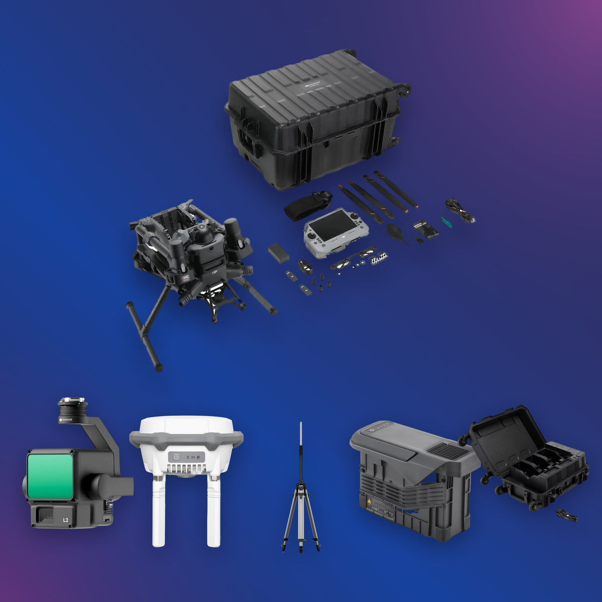Forestry LiDAR drone kit — DJI Matrice 400 with Zenmuse L2, D-RTK 3 and TB100 batteries