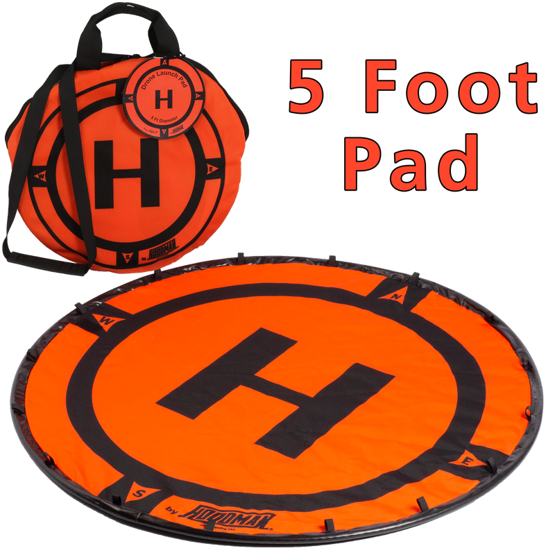 Hoodman weighted UAV drone landing pad 5 ft with compass rose