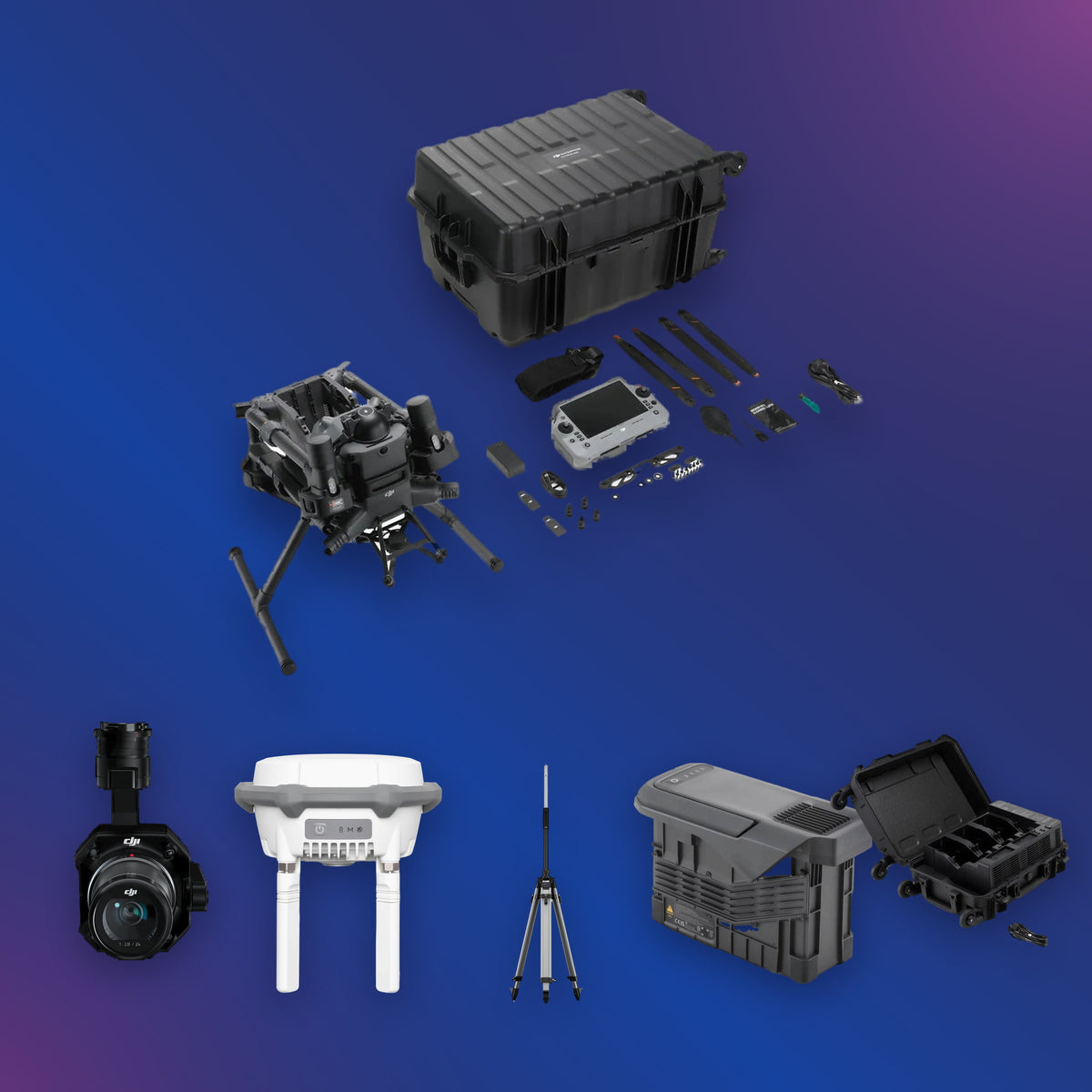 Mining drone kit — DJI Matrice 400 with Zenmuse P1, D-RTK 3 and TB100 batteries